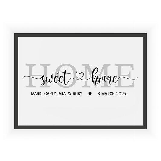 Personalised Home Sweet Home Print