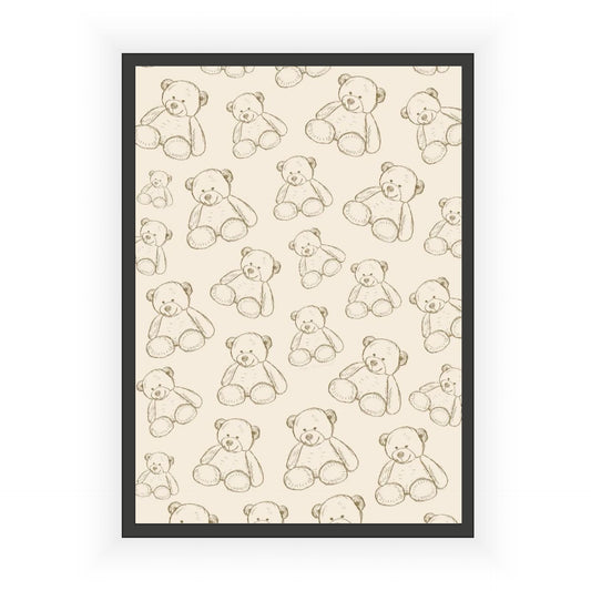 Beige Teddy Print