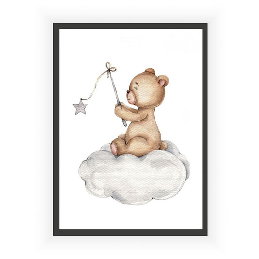 Teddy on Cloud Print